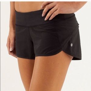 Black Lululemon running shorts